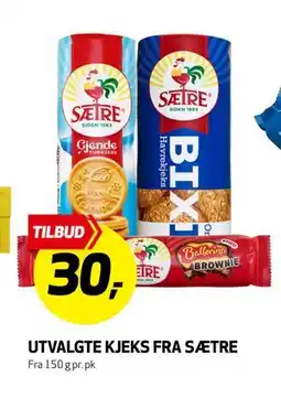 Bunnpris UTVALGTE KJEKS FRA SÆTRE tilbud
