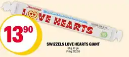 Coop Extra Swizzels Love hearts giant tilbud