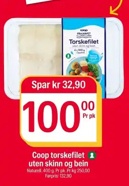 Coop Extra Coop torskefilet uten skinn og bein tilbud