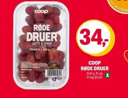 Coop Extra Coop røde druer tilbud
