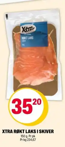 Coop Extra Xtra Røkt laksi skiver tilbud