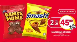 Coop Extra Bamsemums og Smash tilbud