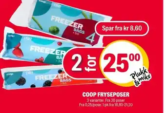 Coop Extra Coop Fryseposer tilbud