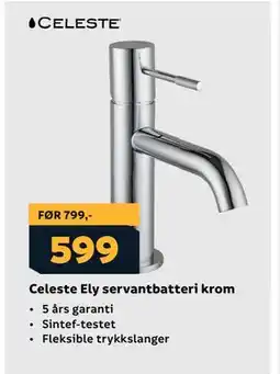 Megaflis Celeste Ely servantbatteri krom tilbud