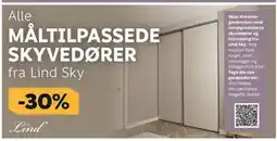 Megaflis Alle MÅLTILPASSEDE SKYVEDØRER fra Lind Sky tilbud