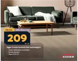 Megaflis Egger Cream Seefeld Oak laminatgulv tilbud