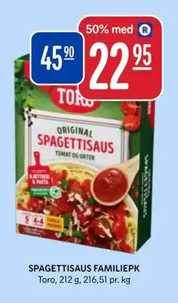 Rema 1000 SPAGETTISAUS FAMILIEPK tilbud
