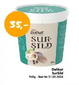 Havaristen DELIKAT Sursild tilbud
