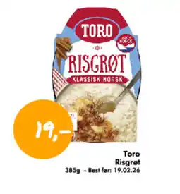 Havaristen TORO Risgrøt tilbud