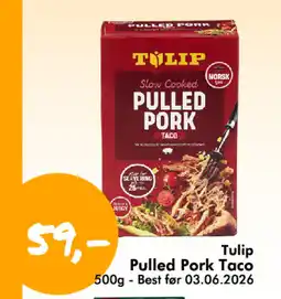 Havaristen TULIP Pulled pork taco tilbud