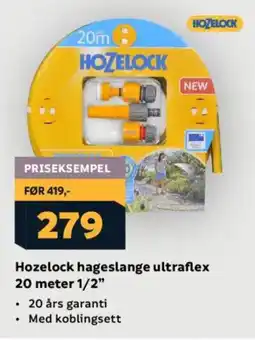Megaflis Hozelock hageslange ultraflex 20 meter 1/2" tilbud