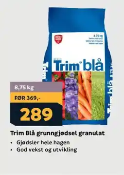 Megaflis TRIM BLÅ Grunngjødsel granulat tilbud