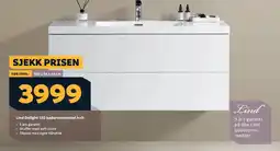 Megaflis Lind delight 120 baderomsmøbel hvit tilbud