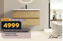 Megaflis LIND Natural 100 baderomsmøbel tilbud