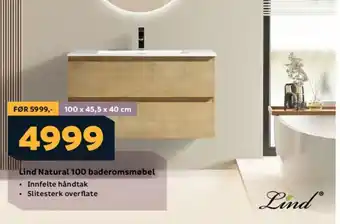 LIND Natural 100 baderomsmøbel
