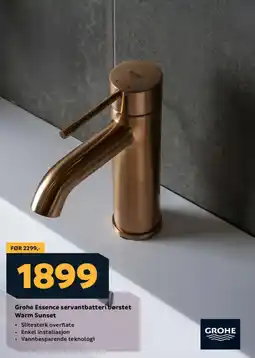 Megaflis GROHE Essence servantbatteri børstet warm sunset tilbud