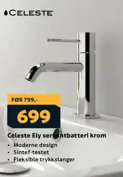 Megaflis CELESTE Ely servantbatteri krom tilbud
