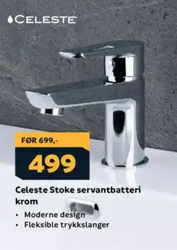 Megaflis CELESTE Stoke servantbatteri krom tilbud
