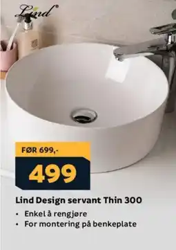 Megaflis LIND Design servant thin 300 tilbud