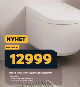 Megaflis GROHE Sensia arena vegghengt dusjtoalett tilbud