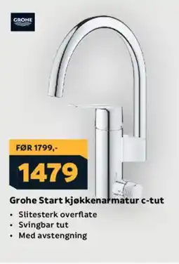 Megaflis GROHE Start kjøkkenarmatur c-tut tilbud