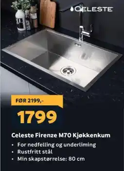 Megaflis CELESTE Firenze M70 kjøkkenkum tilbud