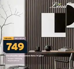 Megaflis LIND Akustikk spileelement reine 14 spiler tilbud