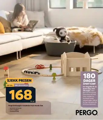 Pergo laminatgulv trondheim fresh nordic oak