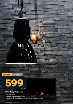 Megaflis Silver grey wallpanel tilbud