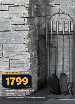 Megaflis Fasadeskifer cement stone grey tilbud