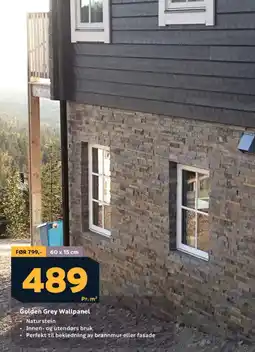 Megaflis Golden grey wallpanel tilbud