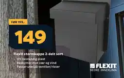 Megaflis FLEXIT Stormkappe 2-delt sort tilbud