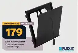 Megaflis FLEXIT Klaffventil sort tilbud