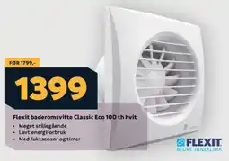 Megaflis FLEXIT Baderomsvifte classic eco 100 th hvit tilbud