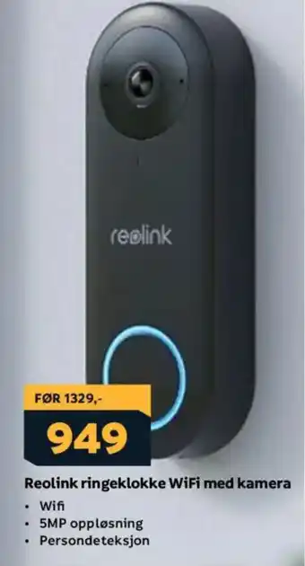 REOLINK Ringeklokke wifi med kamera