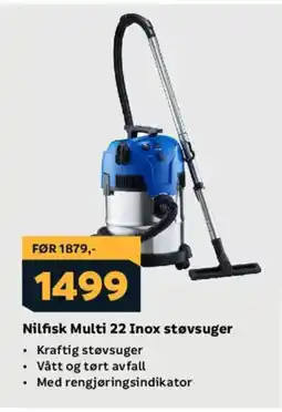 Megaflis Nilfisk multi 22 inox støvsuger tilbud