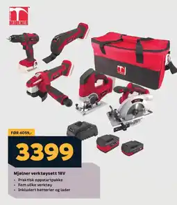 Megaflis MJØLNER Verktøysett 18v tilbud