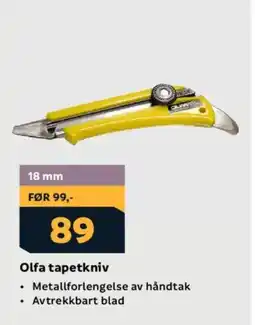 Megaflis OLFA Tapetkniv tilbud