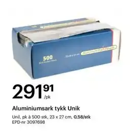 Storcash UNIL Aluminiumsark tykk unik tilbud