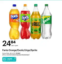 Storcash Fanta orange/exotic/urge/sprite tilbud