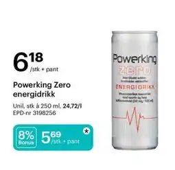 Storcash POWERKING Zero energidrikk tilbud