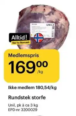 Storcash UNIL Rundstek storfe tilbud