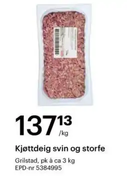 Storcash GRILSTAD Kjøttdeig svin og storfe tilbud