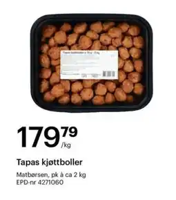 Storcash MATBØRSEN Tapas kjøttboller tilbud
