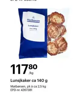 Storcash MATBØRSEN Lunsjkaker ca tilbud