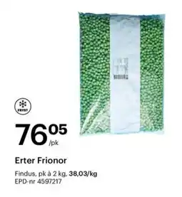 Storcash FINDUS Erter frionor tilbud