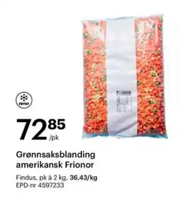 Storcash FINDUS Grønnsaksblanding amerikansk frionor tilbud