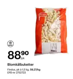Storcash FINDUS Blomkålbuketter tilbud