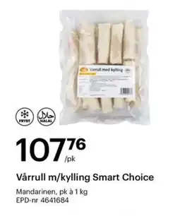 Storcash MANDARINEN Vårrull m/kylling smart choice tilbud