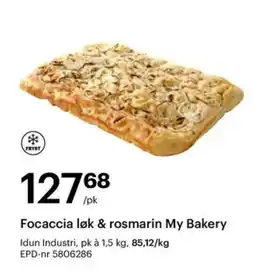 Storcash Focaccia løk & rosmarin my bakery tilbud